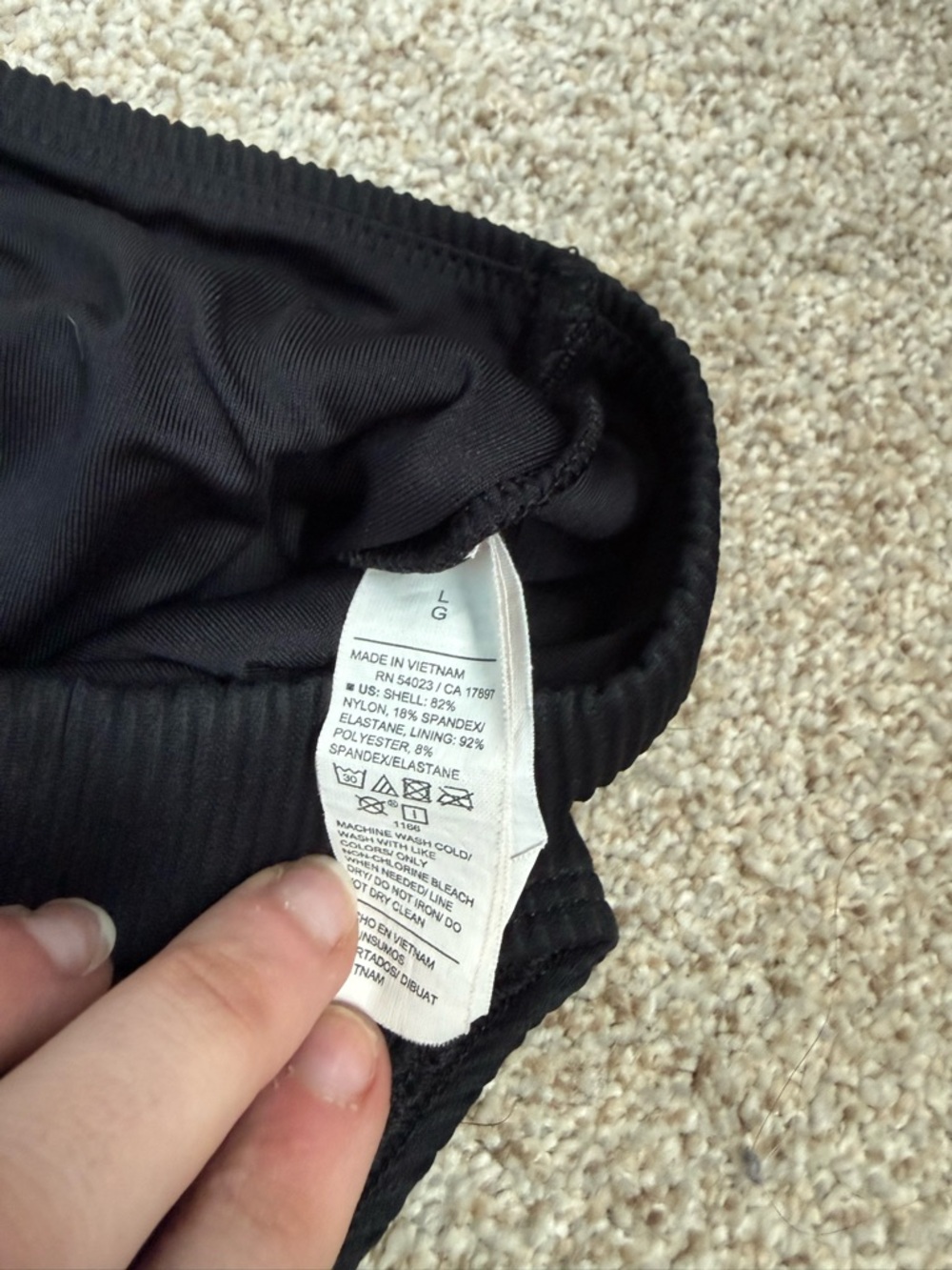 Black High-Waist Bandeau Bikini size large - Picture 3 of 3